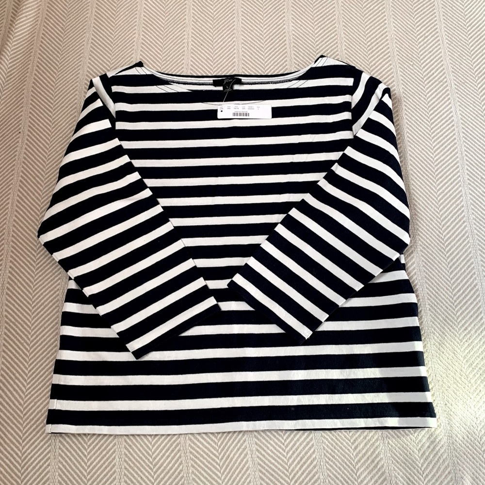 J. Crew mariner cloth boat neck shirt-L